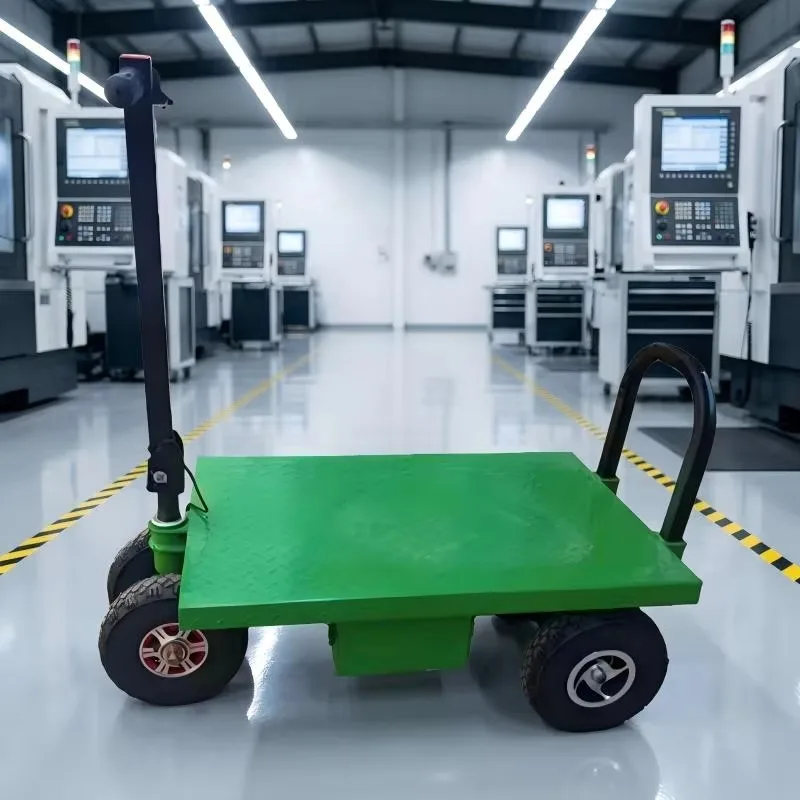 Battery-Powered Electric Folding Platform Trolley Electric Hand Truck Lron Cargo Flatbed 500kg Work Trolley for Shopping