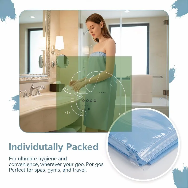 

Disposable Bathrobe Bathroom Massage Sauna Strapless Bra Extra Long And Thick Bathrobe