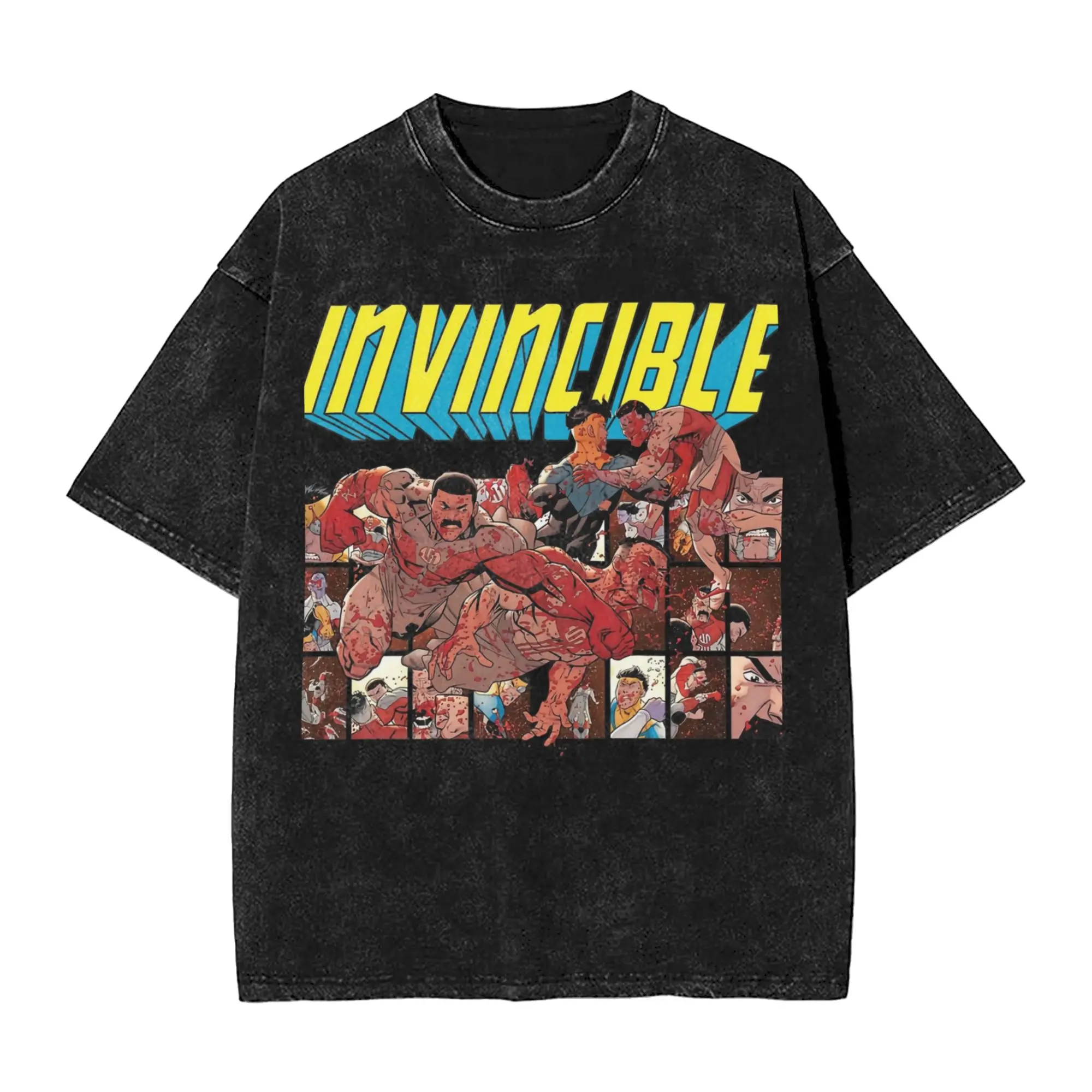 Invincible Viltrumite Empire T Shirts Washed Short Sleeve Harajuku T-Shirt  Vintage for Men Women Streetwear Printed Tops Tees