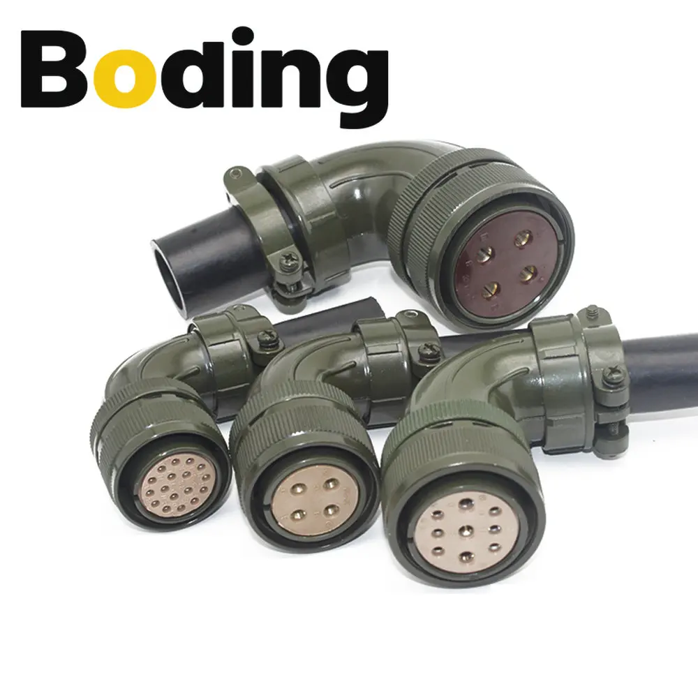 Boding Servo Motor Encoder  Cable Connector  Power Cable Connector  4 Core 9 Core 17 Core Aviation Plug For Yaskawa Servo Motor