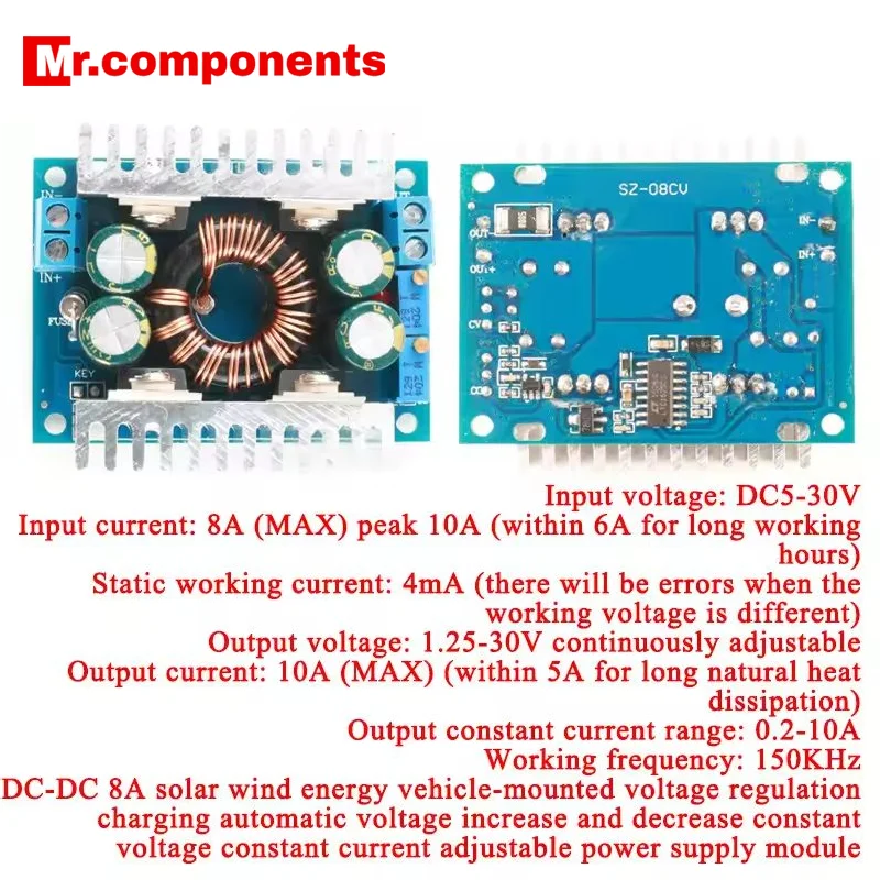 LTC3780 DC-DC 5-32V to 1V-30V 10A 8A Automatic Step UP Down Converter Boost Buck Charging Power Supply Module Car Solar Charger