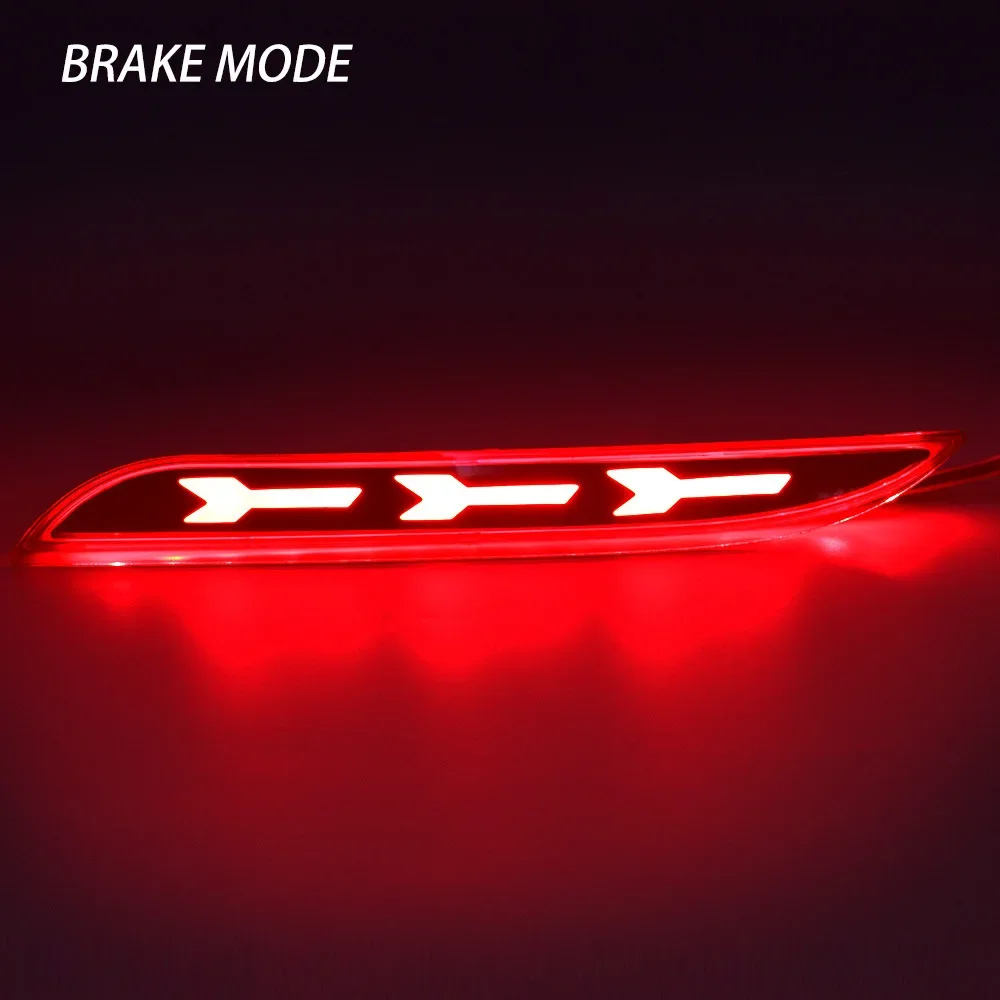Car Rear Bumper Light Reflector Rear Surround Light Aircraft Pattern Turn Signal Driving Brake Lamp For Ford Mustang 2015-2018 detail image 10