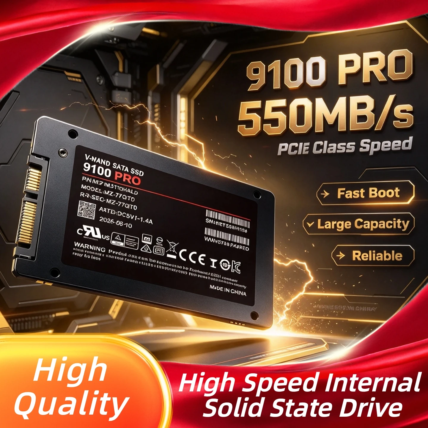 9100 PRO 500GB 1TB 2TB 4TB Solid State Disk SSD SATA3 2.5 Inch Internal HDD Hard Drive Microcomputer Laptop Desktop Computer SSD