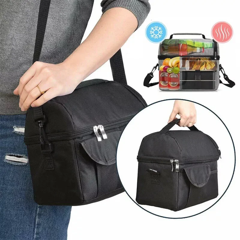 Thickened Double Insulation Bag Reusable Lunch Thermal Insulation Bag Multifunctional Food Storage Leak-proof Picnic Bag