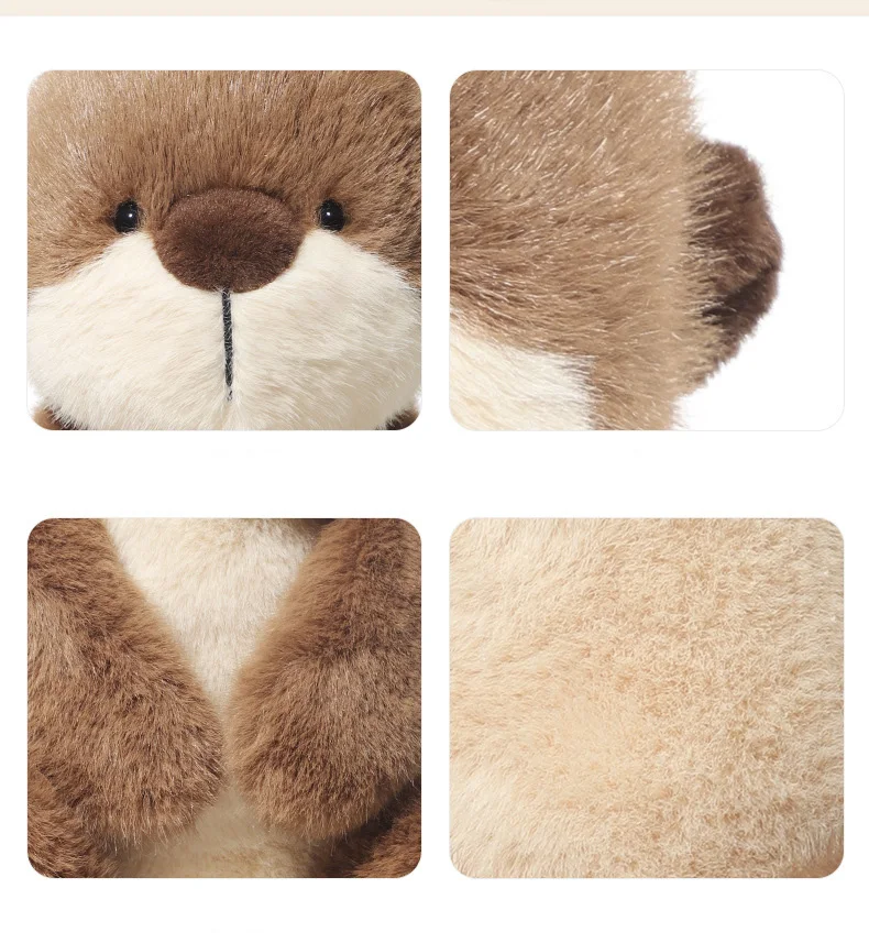 Wholesale 36cm Kawaii Cartoon Sea Otter Plush High Quality Brown Plush Toy Super Soft Home Decor For Boys Girls Christmas Gifts