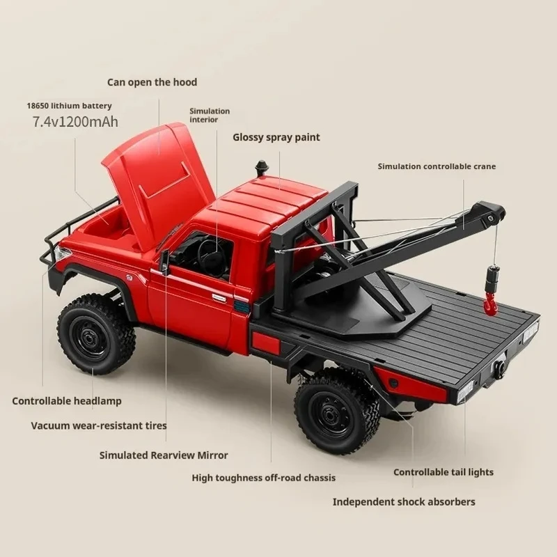 Hot Mn82t 1:12 2.4g Rc Crawler Elevator 4wd Remote Control Off-Road Vehicle Rc Rock Climbing Car Toy Model Boys Gifts