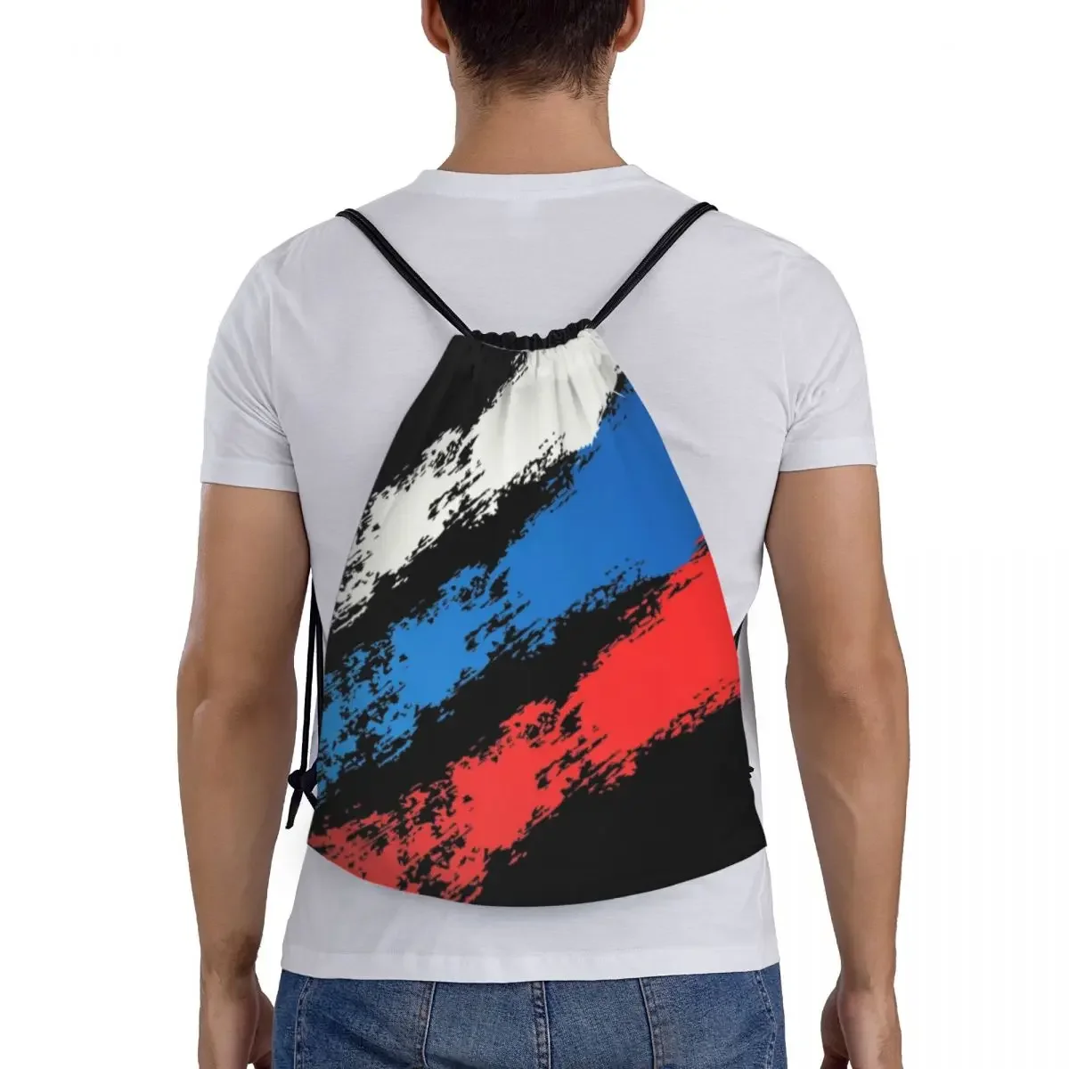 Russland Flagge russischen Stolz Kordel zug Taschen Männer Frauen faltbare Sporthalle Sackpack Shopping Lagerung Rucksäcke