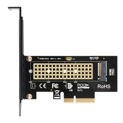 M.2 NVME SSD  to PCIe 4.0 Adapter Card 64Gbps M-Key PCIe4.0 X1 X4 Adapter for Desktop PC PCI-E GEN4 Full Speed