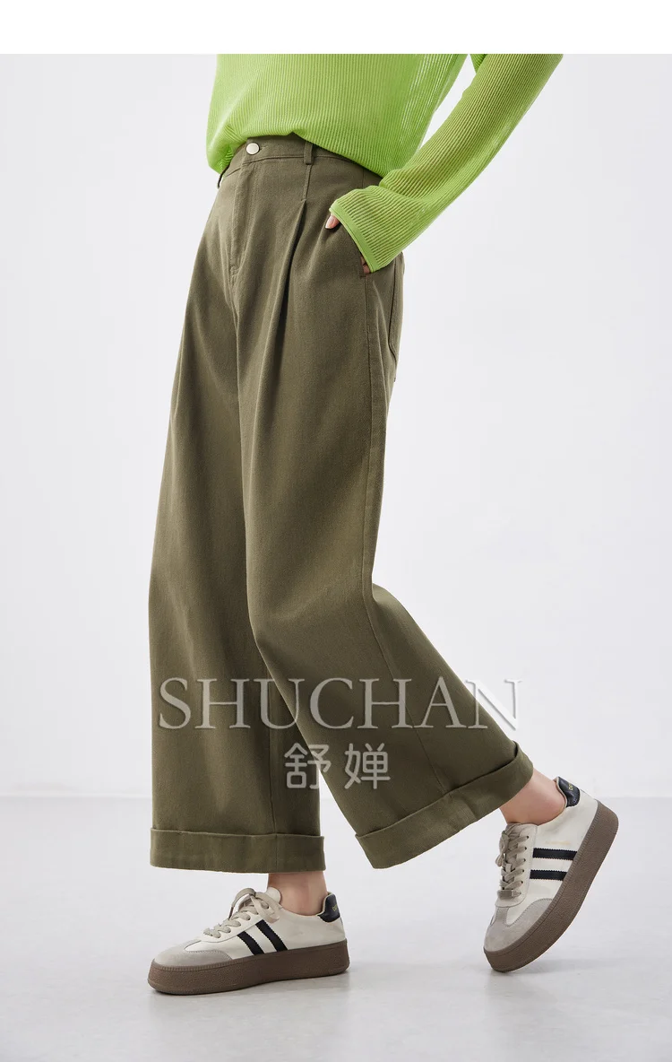 

Chic and Fashionable High-quality 99.1% Cotton Pants Women Casual Ankle-Length Pants Pantalones Mujer