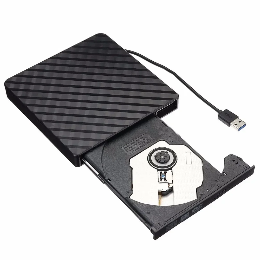 Unidad óptica externa USB3.0 DVD RW, grabadora de CD, lector, reproductor, tipo bandeja, portátil, para PC y portátil
