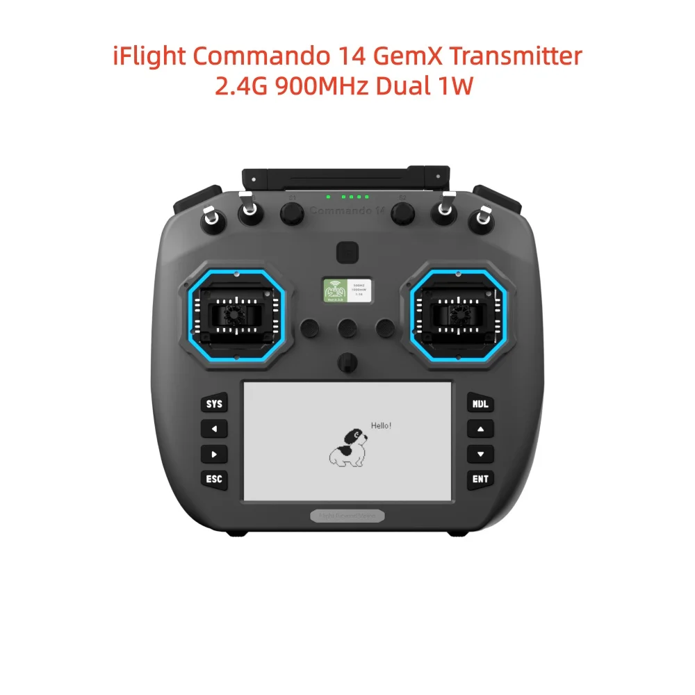 iFlight Commando 14 GemX Radio Transmitter 2.4G 900MHz Dual 1W Remote Controller Compatible for RC Racing Drone