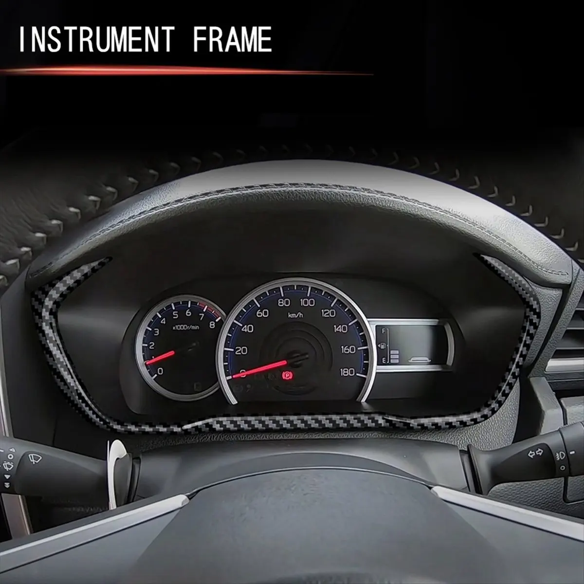Super Sale Car Instrument Panel Frame Trim Sticker Instrument Trim Strip for Toyota ROOMY 2022 RHD Carbon Fiber Pattern