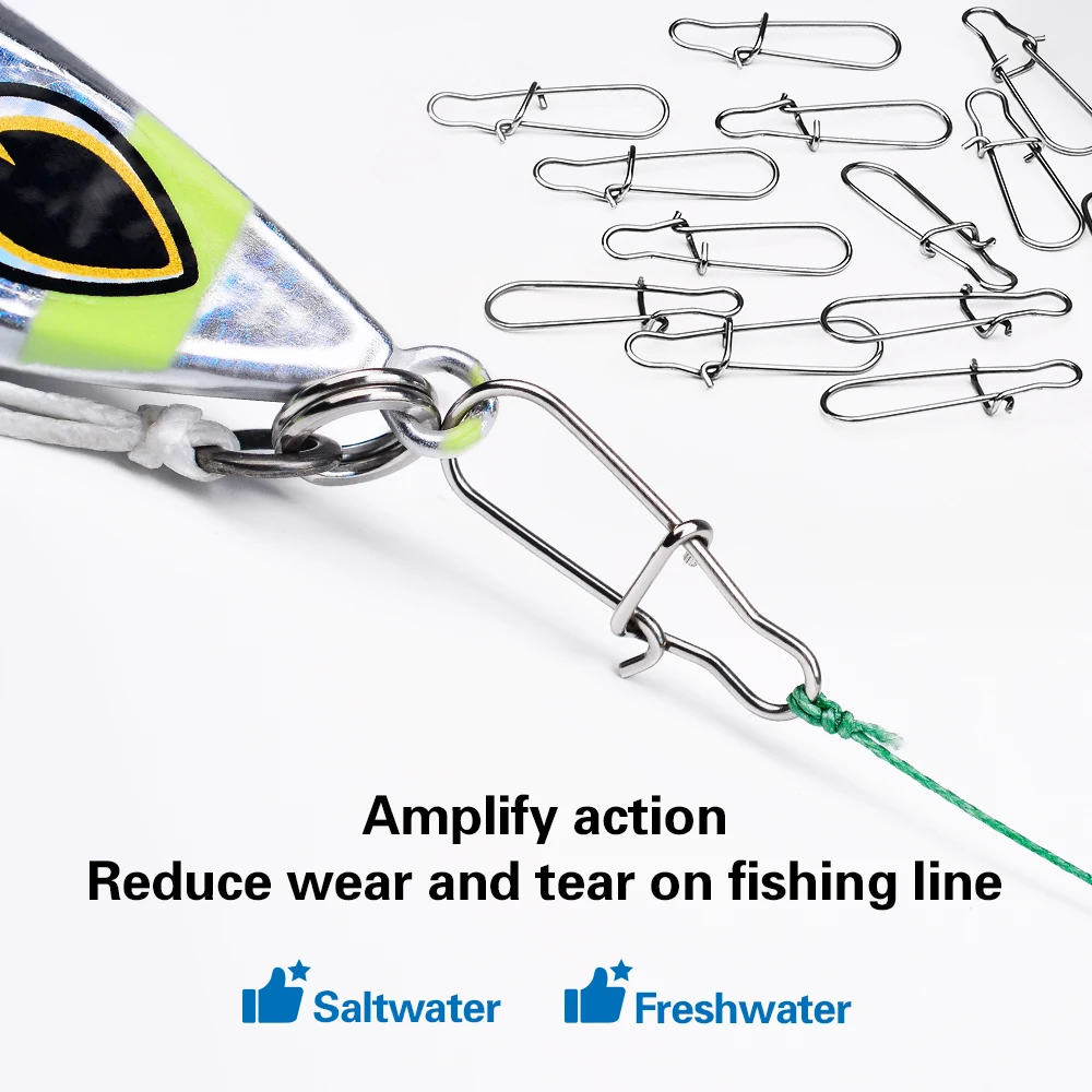 PROBEROS 30 Teile/los Angeln Stecker 00-0-1-2-3-4-5-6 # Edelstahl Enhancement Pin Swivel Snap Sea Fishing Tackle Zubehör – Detail 7