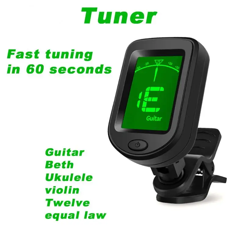 Guitar Tuner For All Instruments Clips On Electronic Tuner For Guitar Bass Ukulele Violin Mandolin Banjo Musical Instruments