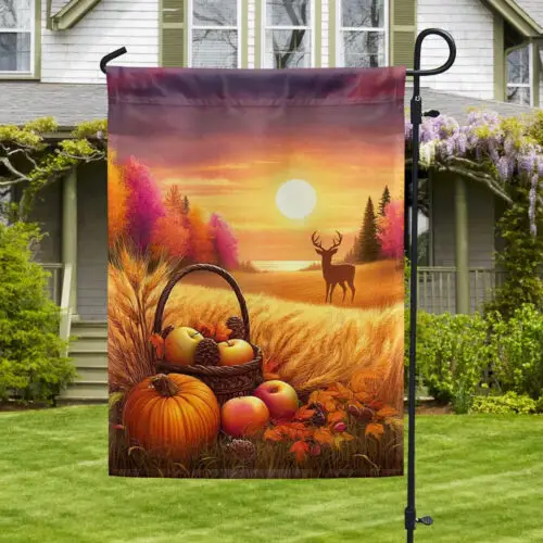 Fall Nature Thanksgiving Flag Garden Flag ZZJ IIX SSL