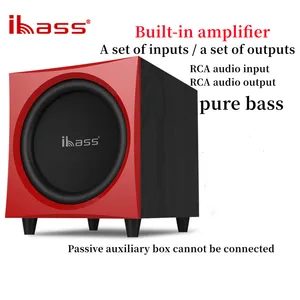 Ibass Aktif Subwoofer Daya Puncak 12 inci 300W dengan Amplifier Dinding Gema Rak Buku 2.0 Audio Pusat Musik Home Theater Boombox 10 speaker penjualan terbaik 12 inci - №