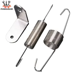 1 Set Chrome Throttle Return Spring Bracket & Dual Springs for Ford 302 350 SBC BBC Chevy Mopar Engines Parts