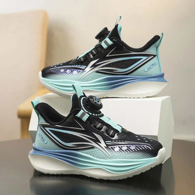 Fashion New Kids Boy Running Sport Shoes Leather Sneakers Children Outdoor Lightweight Breathable Tenis Footwear