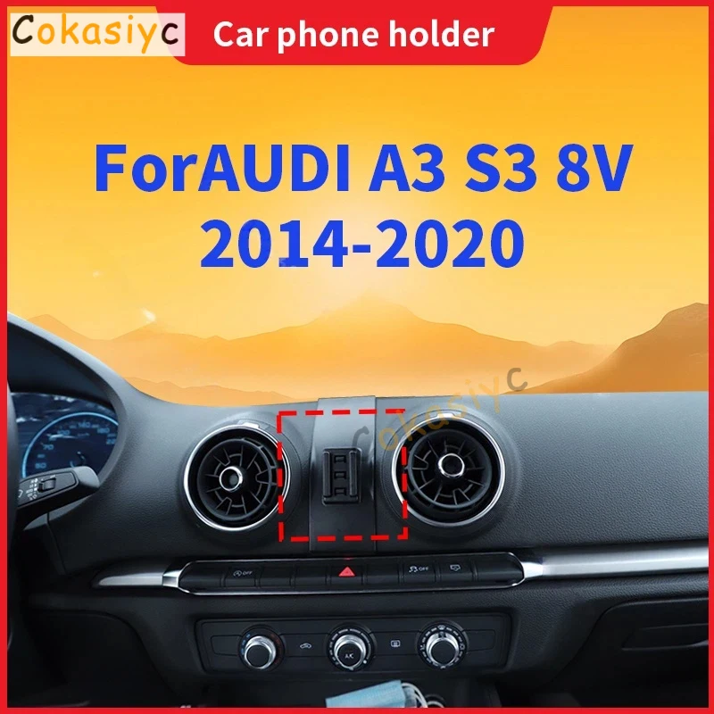 Держатель для телефона в автомобиль для AUDI A3 S3 8V 2014-2020: Специальное крепление-основание для мобильного телефона, аксессуар для интерьера авто