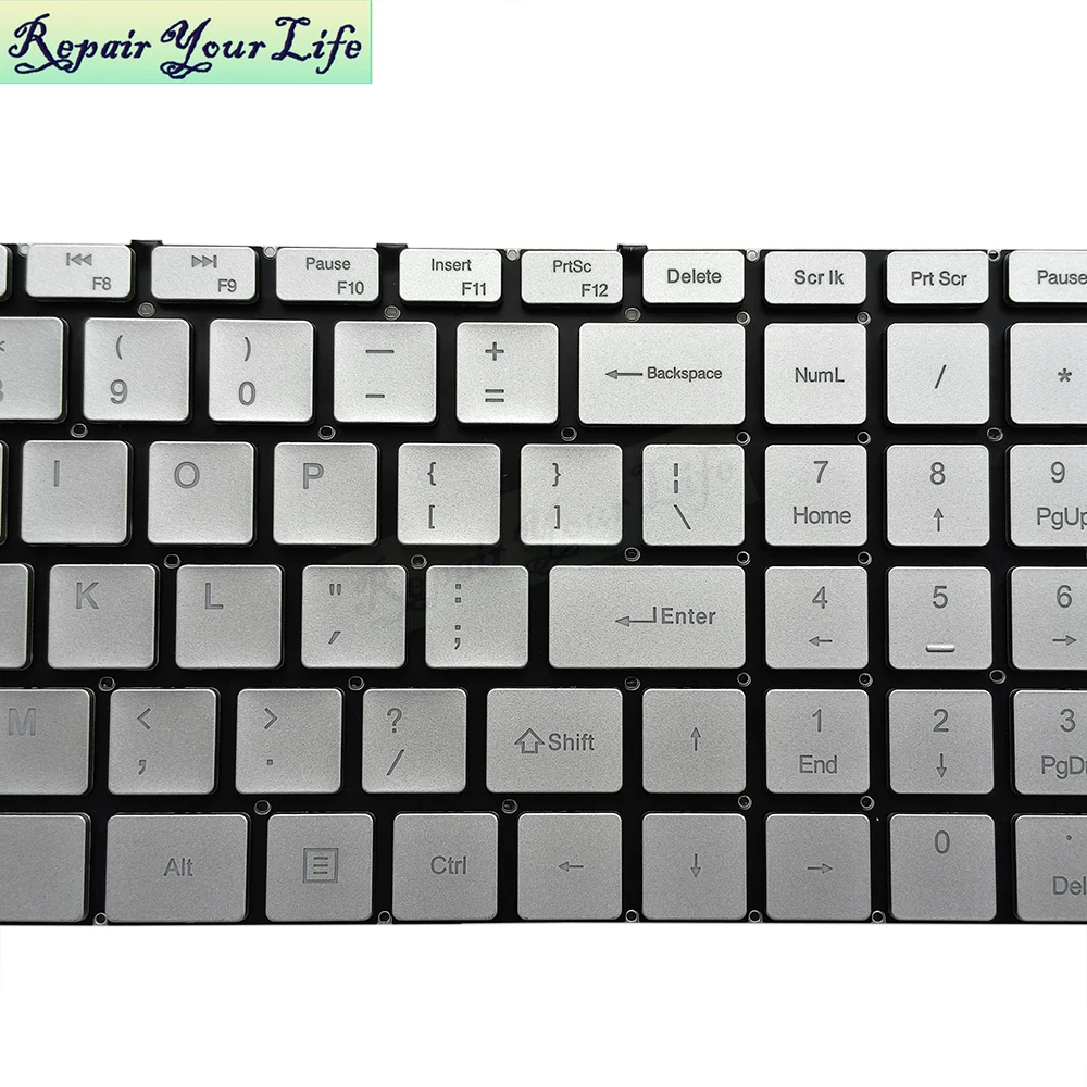 الولايات المتحدة الإنجليزية الخلفية لوحة المفاتيح ل Goldentec WINBLU WBCN12S-I3 ل EXO الذكية XQ3C دفتر Teclado الفضة MB3661007 YXT-NB93-138 #3