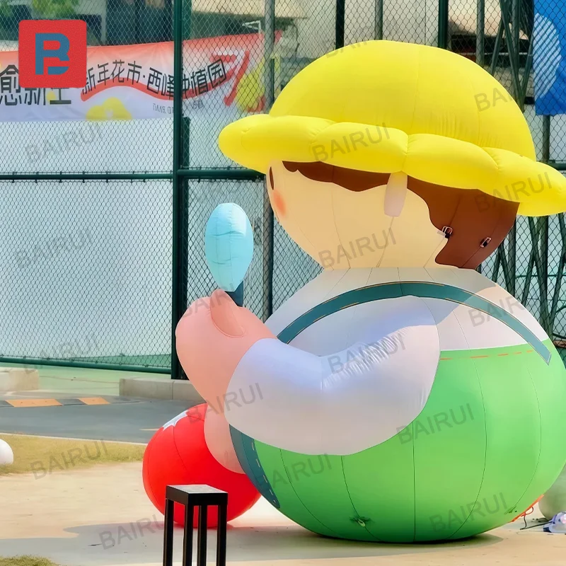 Children amusement park inflatable baby cartoon boy cute children for playground activity advertising