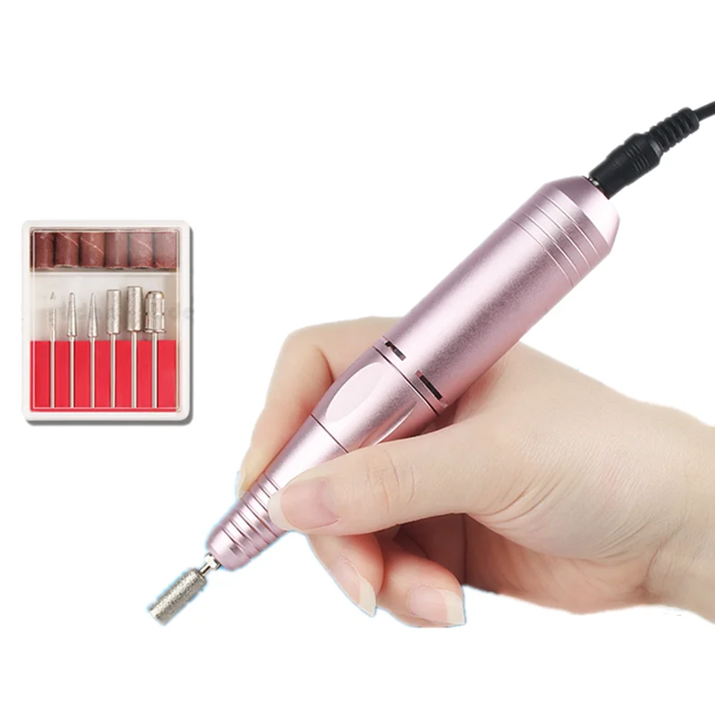 

Nail Electric Manicure Drill Machine 20000 RPM Polishing Nail Files Drill Bits Gel Polish Remove Milling Cutter Set USB Portable