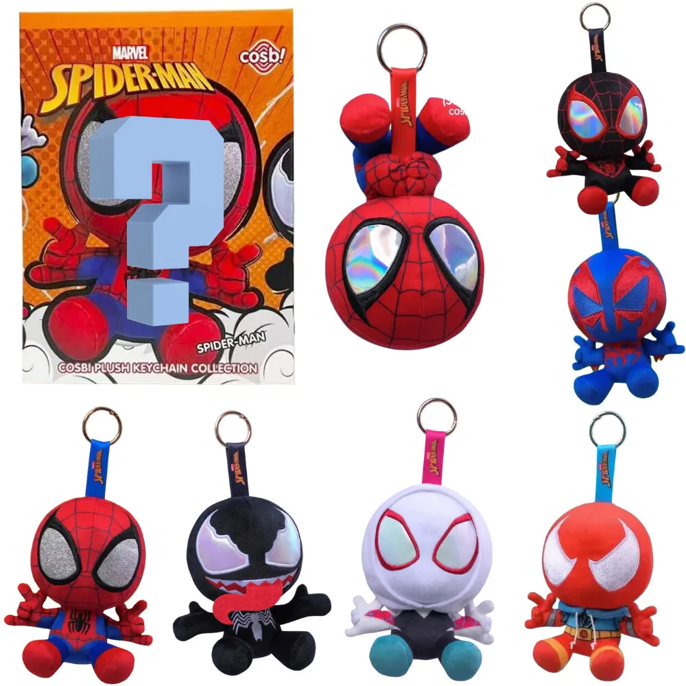 

2025 в наличии, популярные игрушки, оригинальный Человек-паук, серия Cosbi, сюрприз, слепая коробка, подвеска, кукла, брелок для ключей, сумка, модный декор, игрушки, подарки