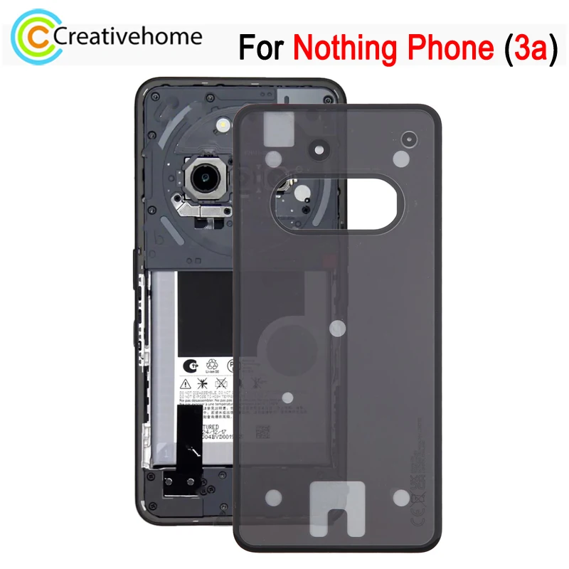 

Transparent Glass Battery Back Cover For Nothing Phone (3a) 6.77'' A059 Phone Rear Cover Replacement Spare Part