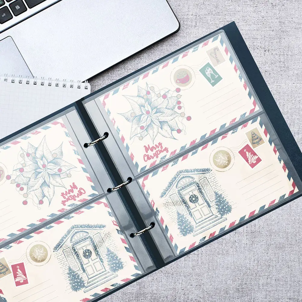 

30Pcs Clear Currency Holder Pages 3 Hole Plastic Sleeves Large Bill Protector for Binder Banknote Collection Clear Money Holder