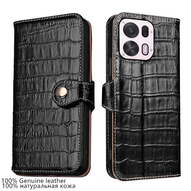 

Genuine Leather Crocodile Texture card Slot Wallet phone Cover For Oppo K15 K13 K14 K12 Turbo Pro Pro+ K14x K13x K13 K12x Case