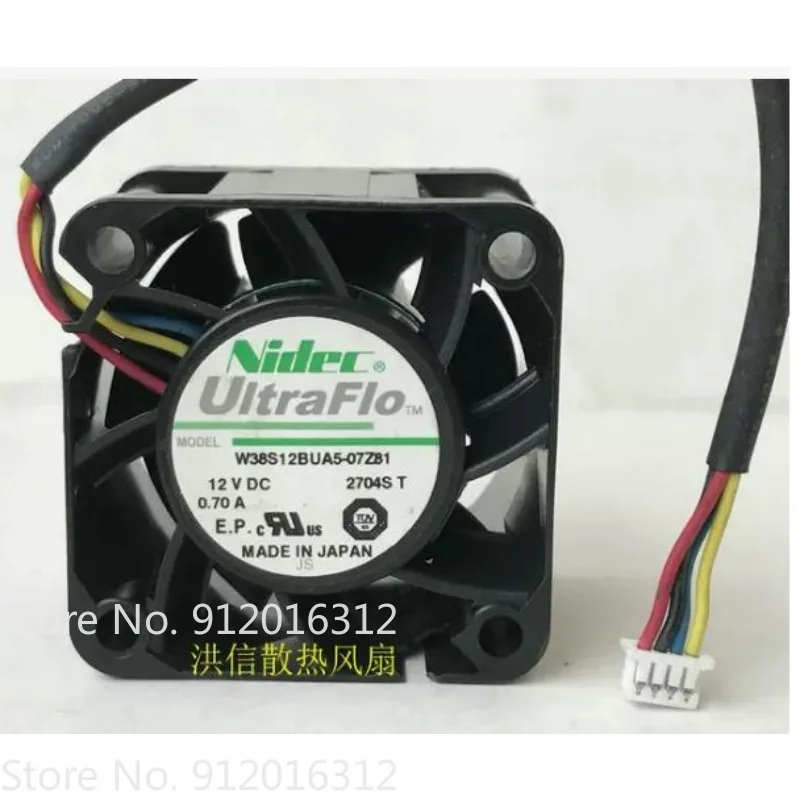 

Original New Fan for Nidec 3828 W38S12BUA5-07Z81 12V 0.70A 4 Wire Cooling Fan 38 * 38 * 28MM