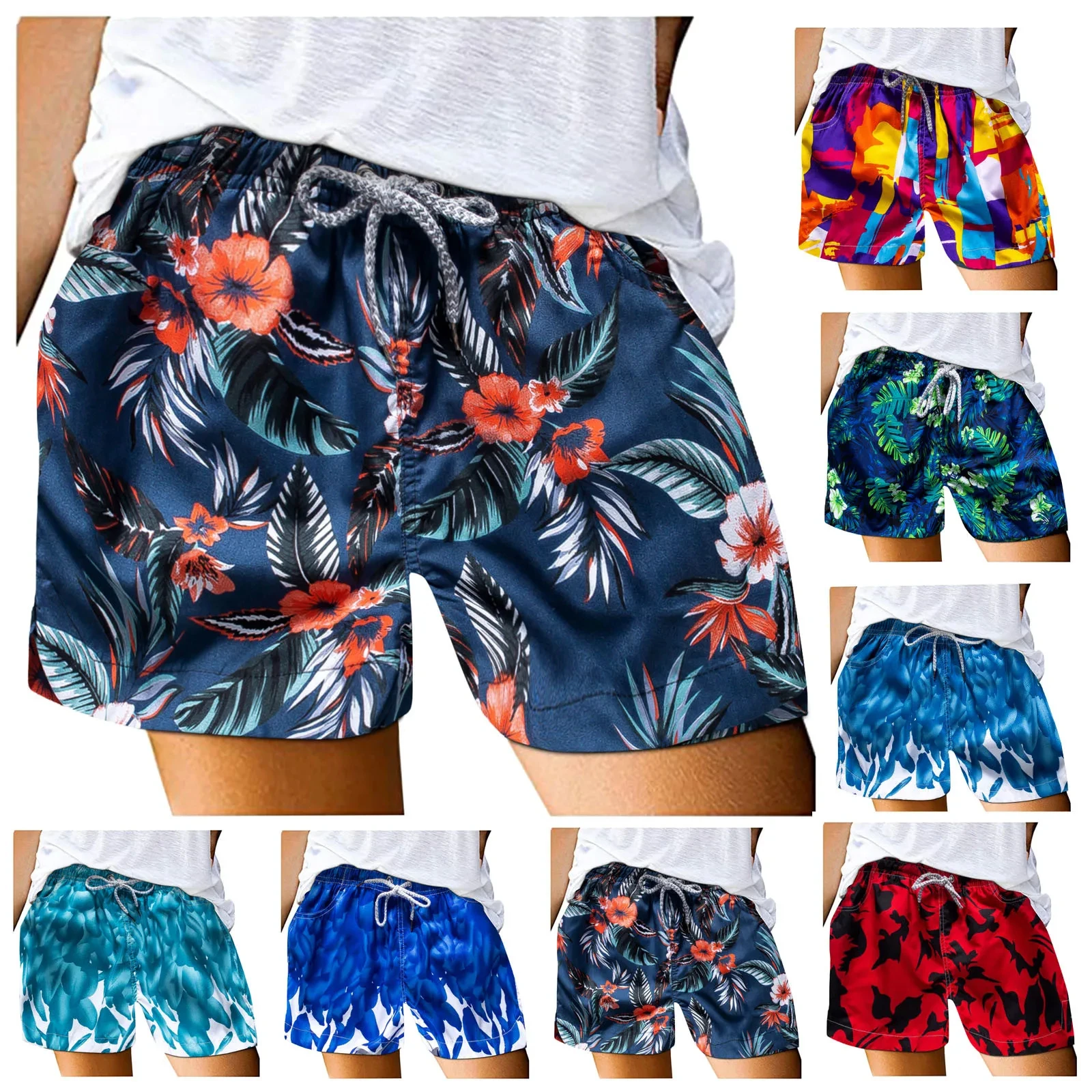 Women's beach shorts sexy quick-drying swimming trunks surfing summer beach wear elastic waist swimming trunks shorts