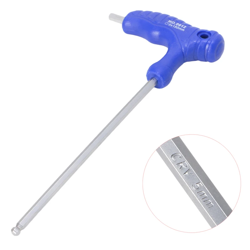 H5/H6 5mm/6mm T-Handle Allen per chiave a sfera punta esagonale chiave esagonale riparazione mano troppo Drop Shipping