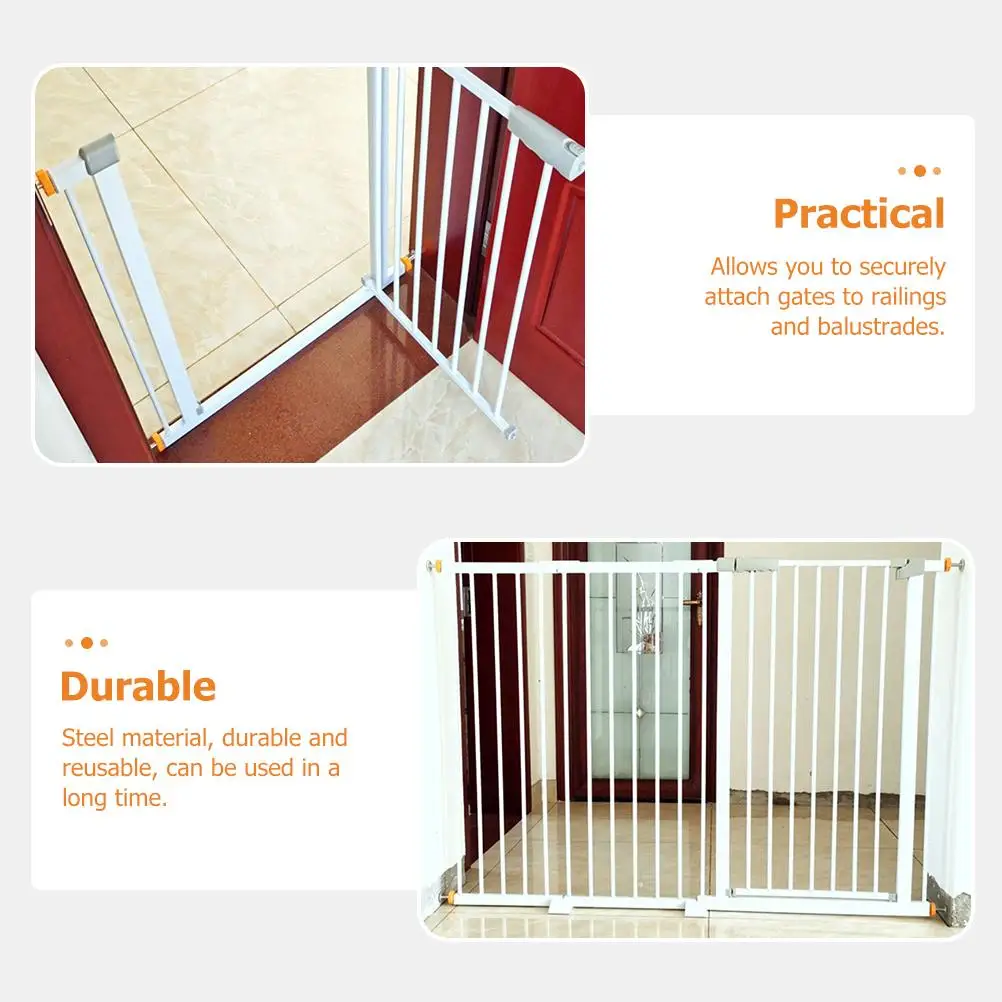 Stair Guardrail Gate Rod Kit Baby Pressure Gates Dog Gate Rod Fence ABS Steel Reusable Mounting Screw - Image 4