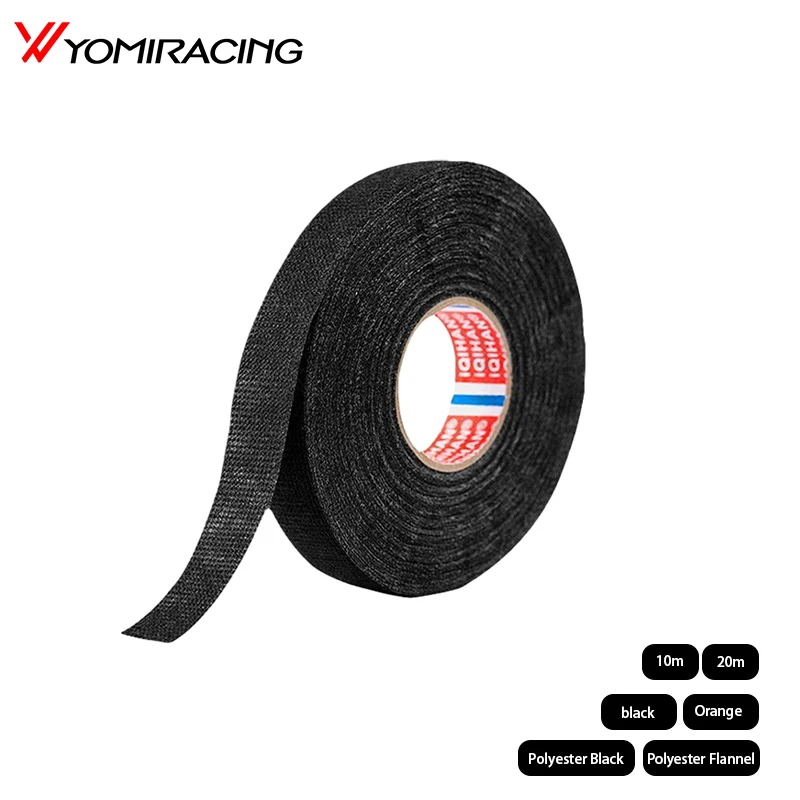 YOMI-Cinta ignífuga resistente al calor, cinta adhesiva de tela Coroplast para arnés de cables de coche, protección de telar de cableado, 10/20 metros