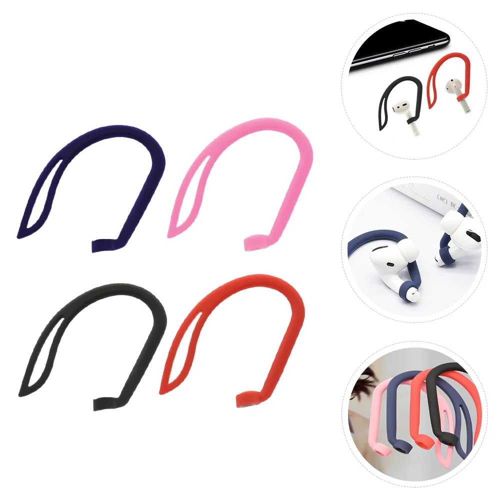 

4Pcs Protective Ear Hooks Silicone Earbud Accessories Secure Fit Lightweight Comfortable for Sports Running Daily Use