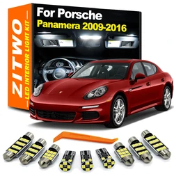 ZITWO 16 sztuk oświetlenie wnętrza LED zestaw żarówek dla Porsche Panamera 970 2009 2010 2011 2012 2013 2014 2015 2016 bagażnika akcesoria do Lamp