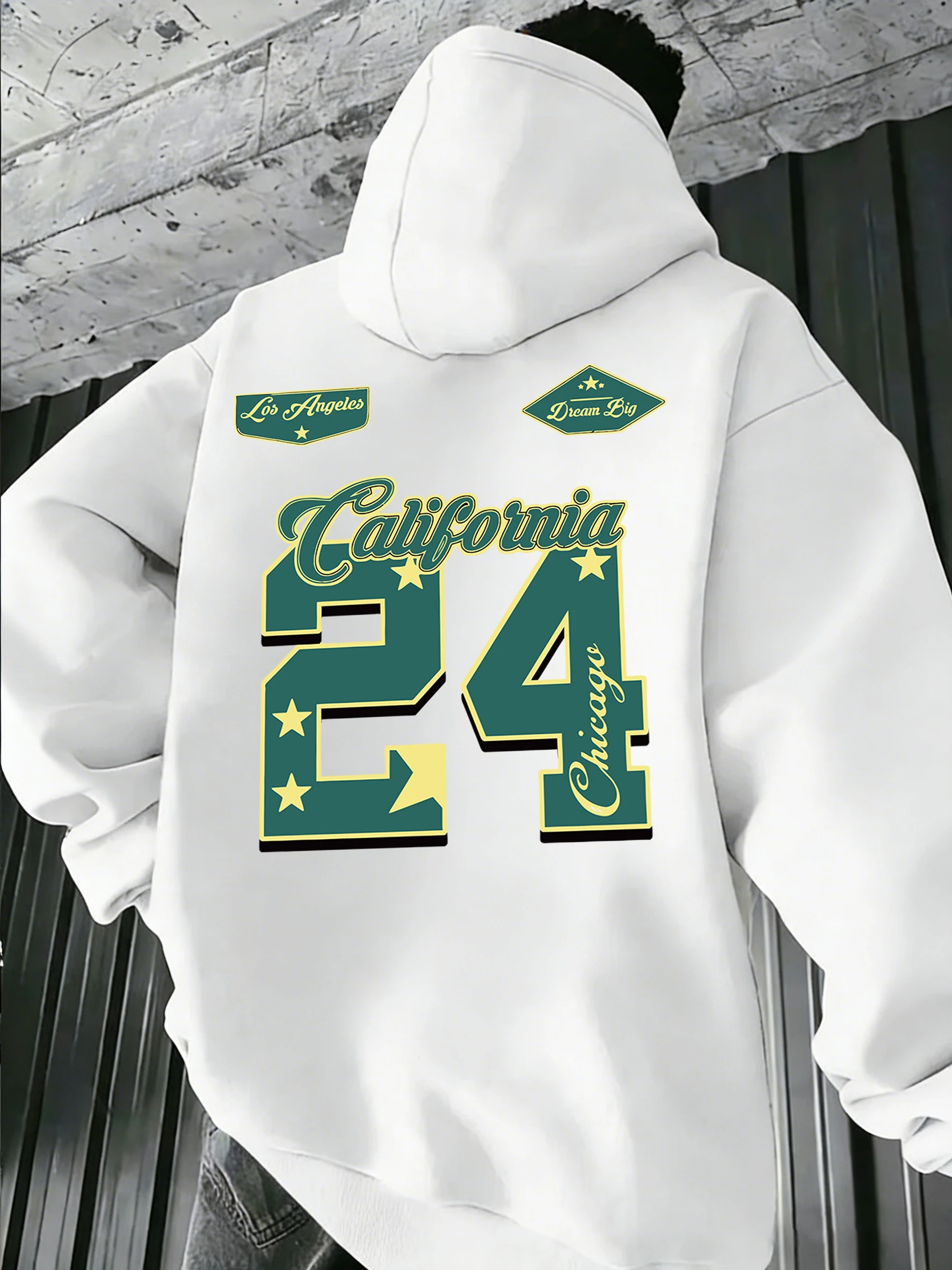 

Мужские свободные худи с принтом звезды №24 в стиле Калифорния-Чикаго, универсальные мягкие пуловеры, модная одежда в стиле хип-хоп, повседневный топ