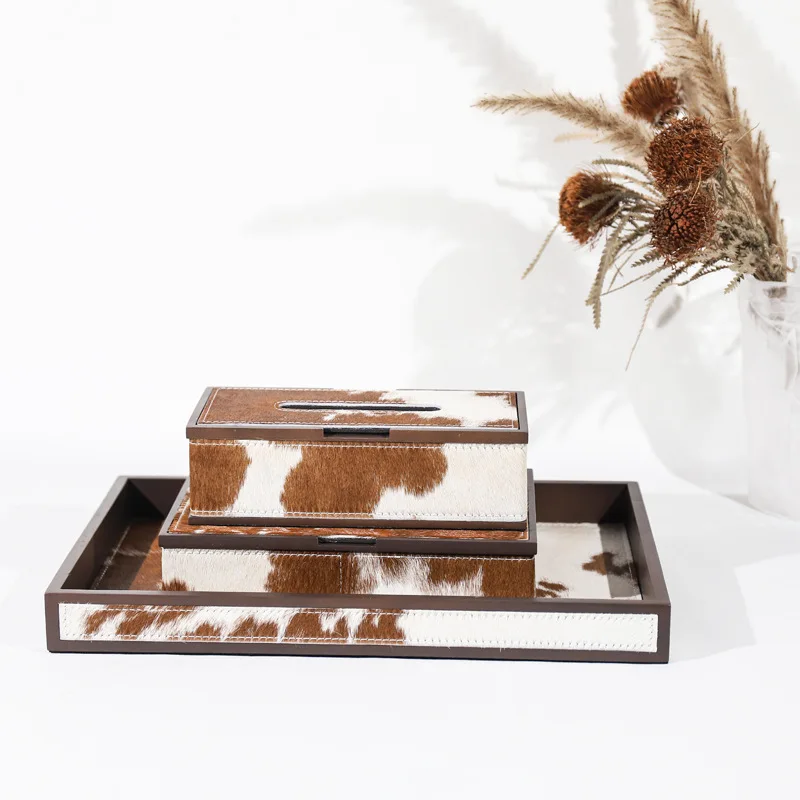 

PYJ horsehair tray ornament storage tray home living room coffee table decorative artwork