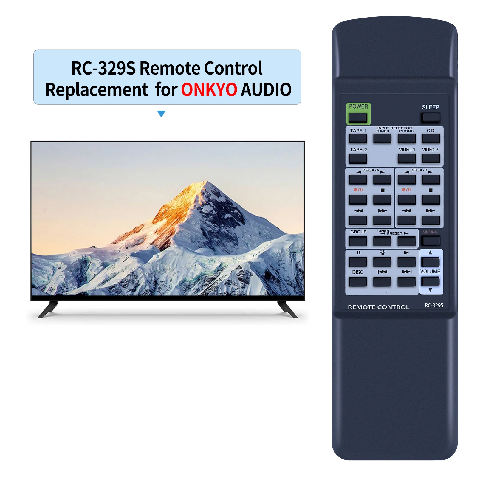 Imagem -02 - Controle Remoto para Onkyo Rc329s A9310 A9711 Afv240 Arv401 Asv210 Asv602 Asv620 Txs8511 Tx8511 Tx8511