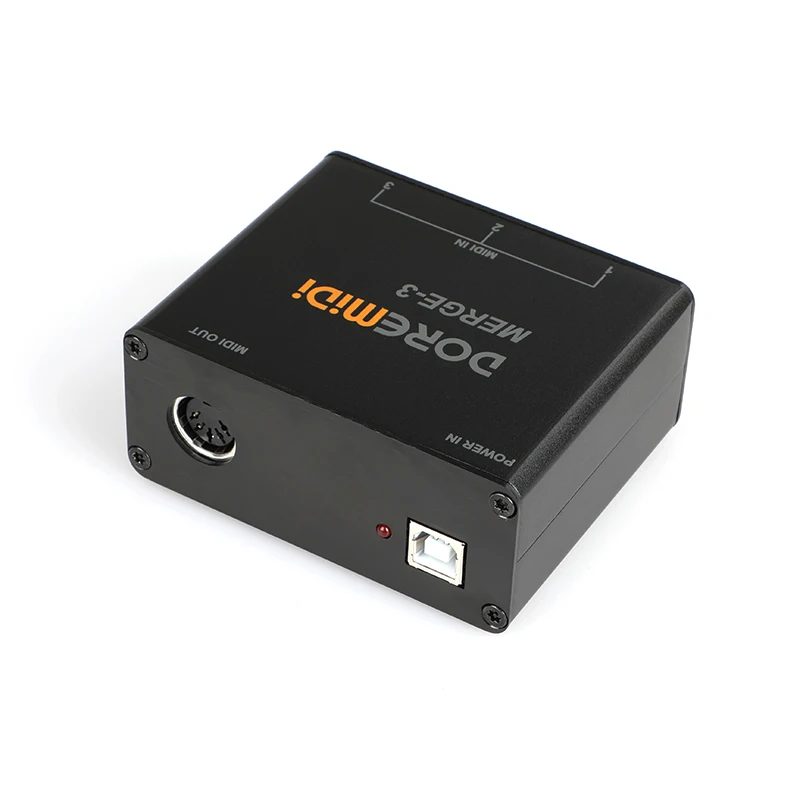 DOREMiDi MIDI Fusion-3 MIDI Eingang 2 MIDI Ausgang Unterstützung USB Power MERGE-3 MIDI Box Adapter Konverter