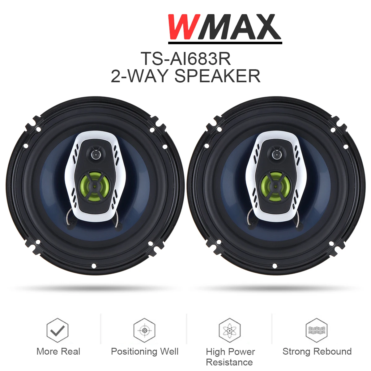 2pcs 6.5 Inch 16cm 600W 2Way Car Speaker Audio Music Stereo Full Range Frequency Hifi Speakers with Non Destructive Installation