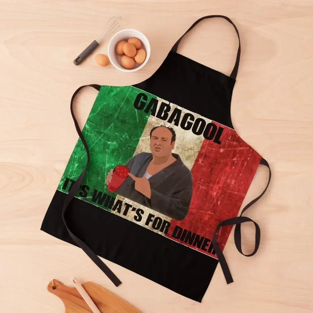 Gabagool - It's What's For Dinner - Tony Soprano Premium T-Shirt Apron Kitchenware Things For The Home man chef uniform Apron