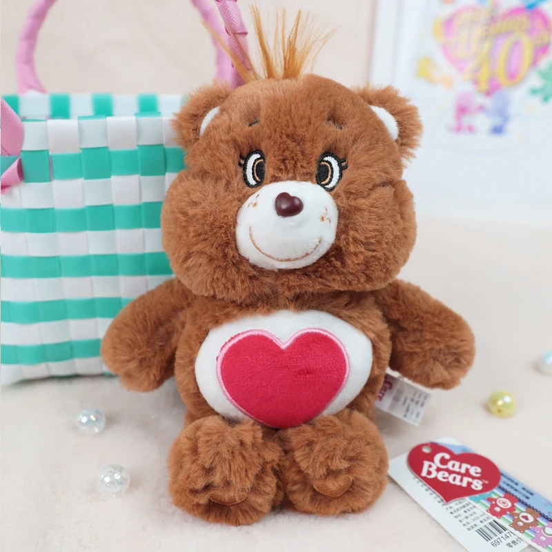 Original Care Bears 22cm Saugnapf-Plüsch-Anhänger Glänzender Liebesbär Cartoon-Puppe Heim- und Bürodekoration Geburtstags- und Feiertagsgeschenk für Mädchen – Detail 22