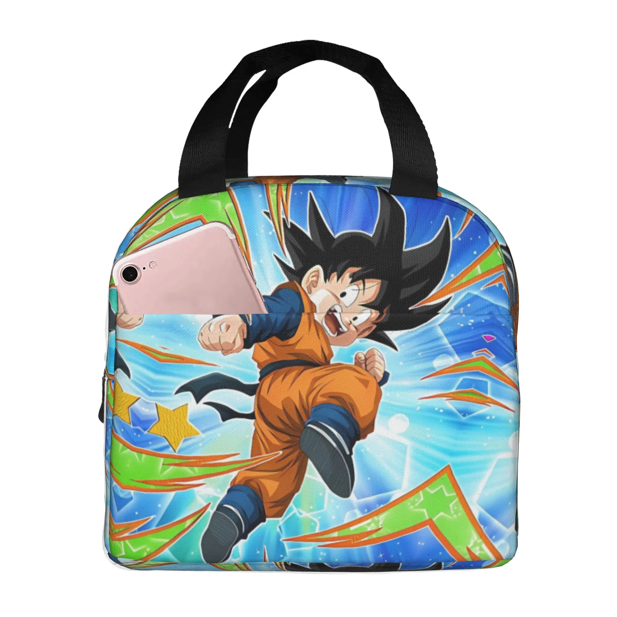 

Custom DBZ Dragons Goku Ball Insulated Lunch Bag for Women Men Waterproof Eccentric Thermal Cooler Lunch Box Office Work School