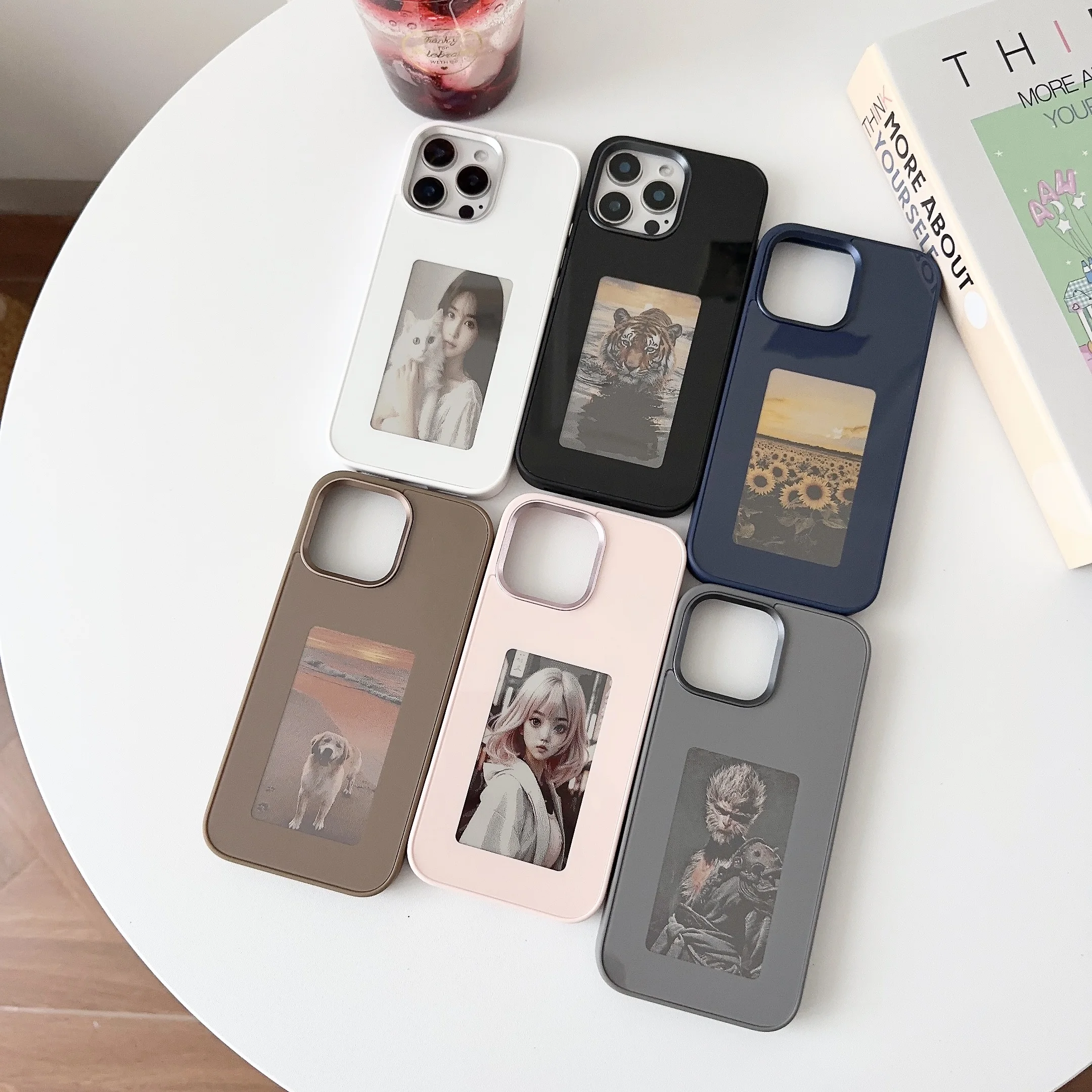 

New listing iPhone 16 Case E-Ink Screen Phone Case DIY Display 4 Vivid Colors NFC Smart Cases