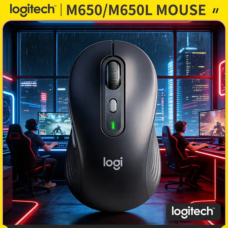 

Беспроводная мышь Logitech M650/M650L — усовершенствованное оптическое отслеживание, 5 кнопок, 24 месяца работы от батареи, эргономичный дизайн, радиус действия 10 м
