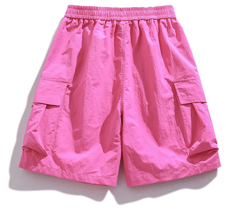 Skateboard-Shorts für Damen, Sommer, lässig, lockere Shorts mit Gürtel, Herren, große Tasche, Cargo-Shorts, atmungsaktiv, Bermuda, gerade Shorts – Detail 23