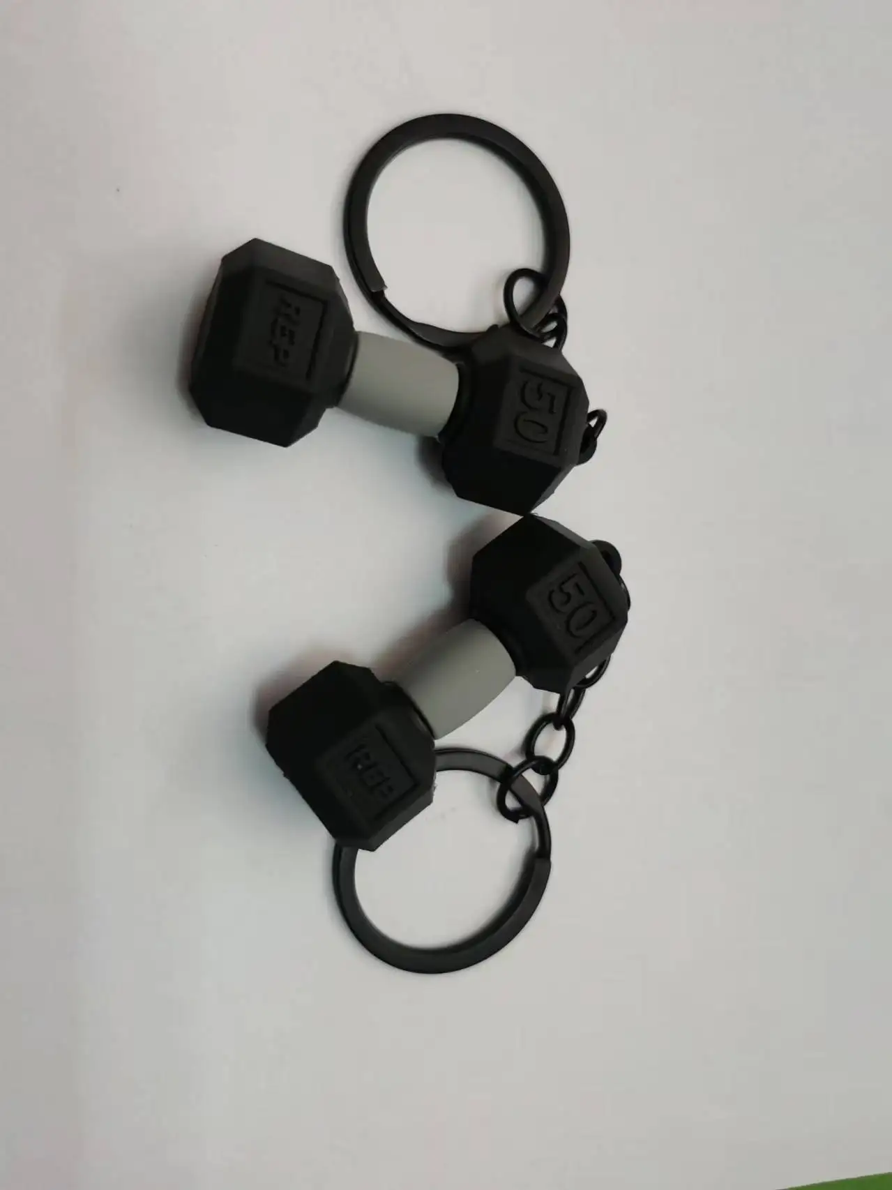 

Dumbbell Barbell Keychain Pvc Soft Rubber Hobby Sports And Fitness Equipment Pendant Pendant Sports Pendant Bag Kettle Pendant