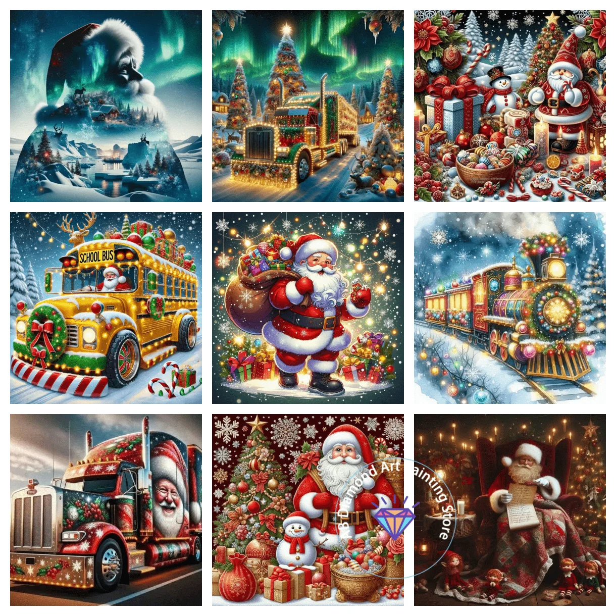 

Санта-Клаус поезд комплект алмазной живописи 5D DIY мультфильм Алмазная вышивка ручная работа искусство детский подарок ремесла украшение дома